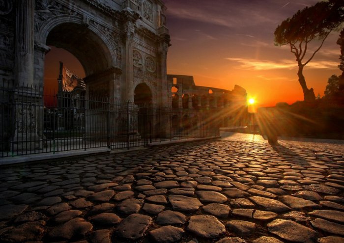 Arch Of Constantine Colosseum Rome Italy Europe